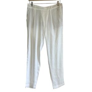 Vince linen blend straight leg cross over trousers size 4 excellent condition